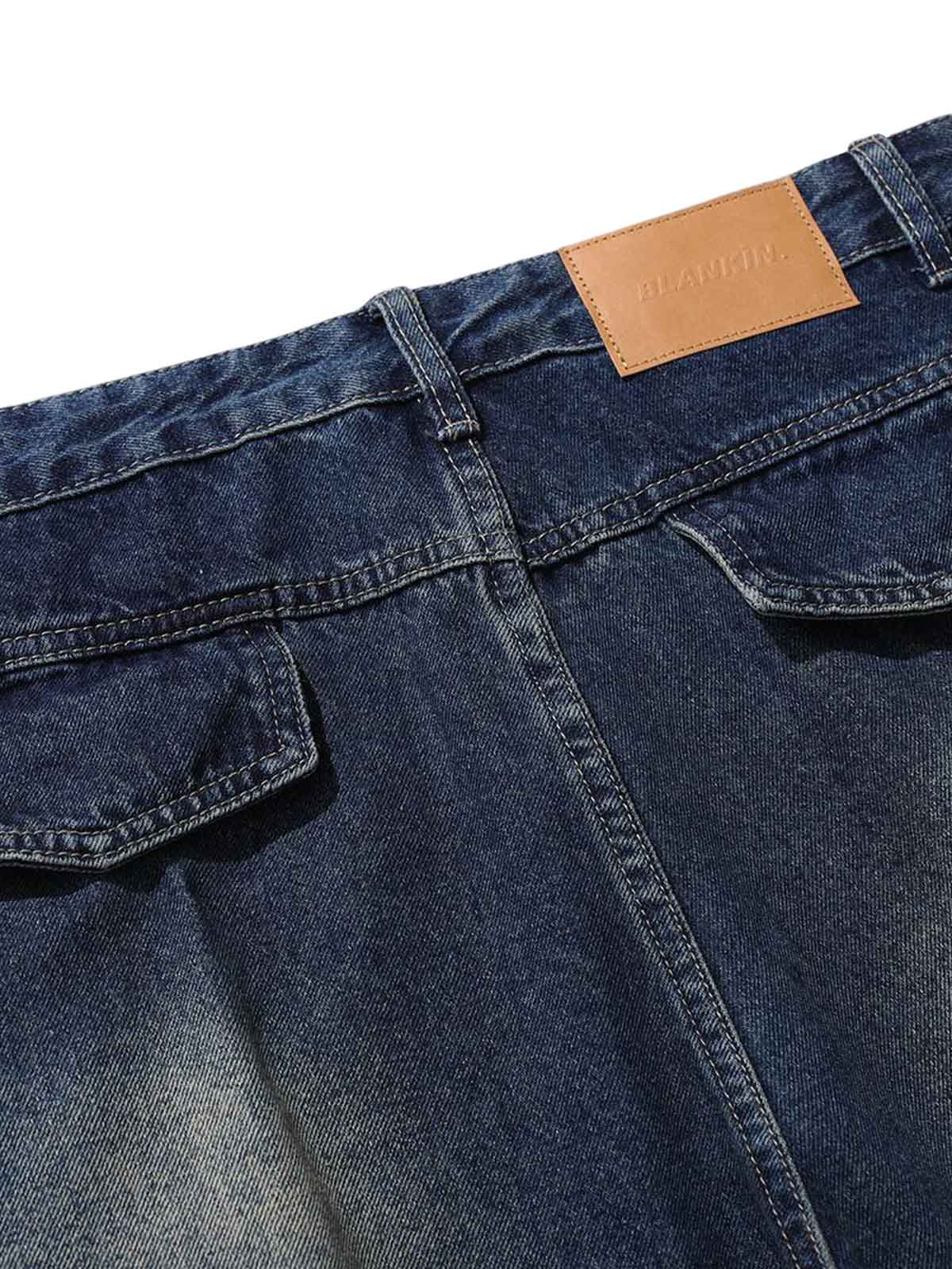 Heavy Washed Workwear Baggy Barrel Jeans - 2337 - Goatlv