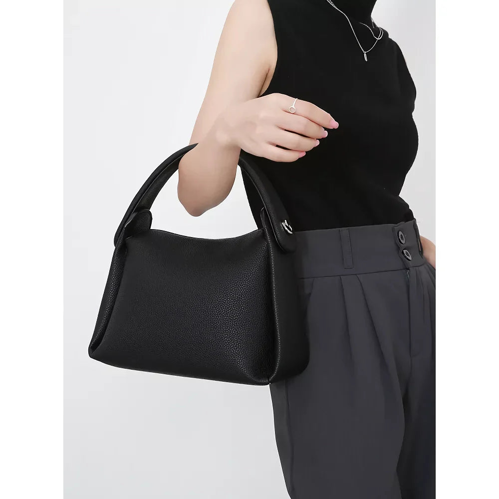 Soft Split Leather Travel Tote Trendha