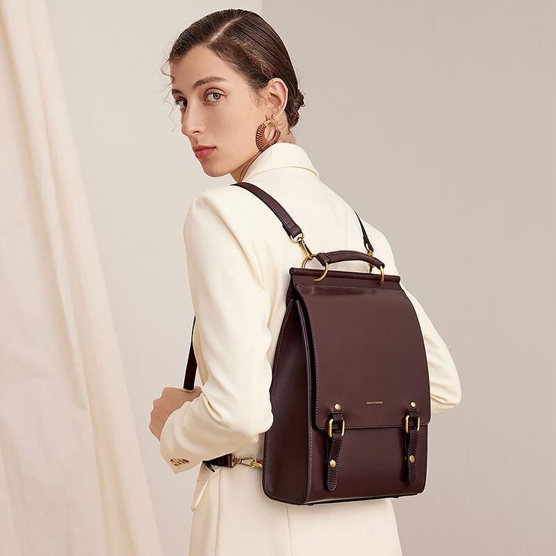 Vintage Leather Backpack for Women: Versatile, Stylish School and Travel Bag Trendha