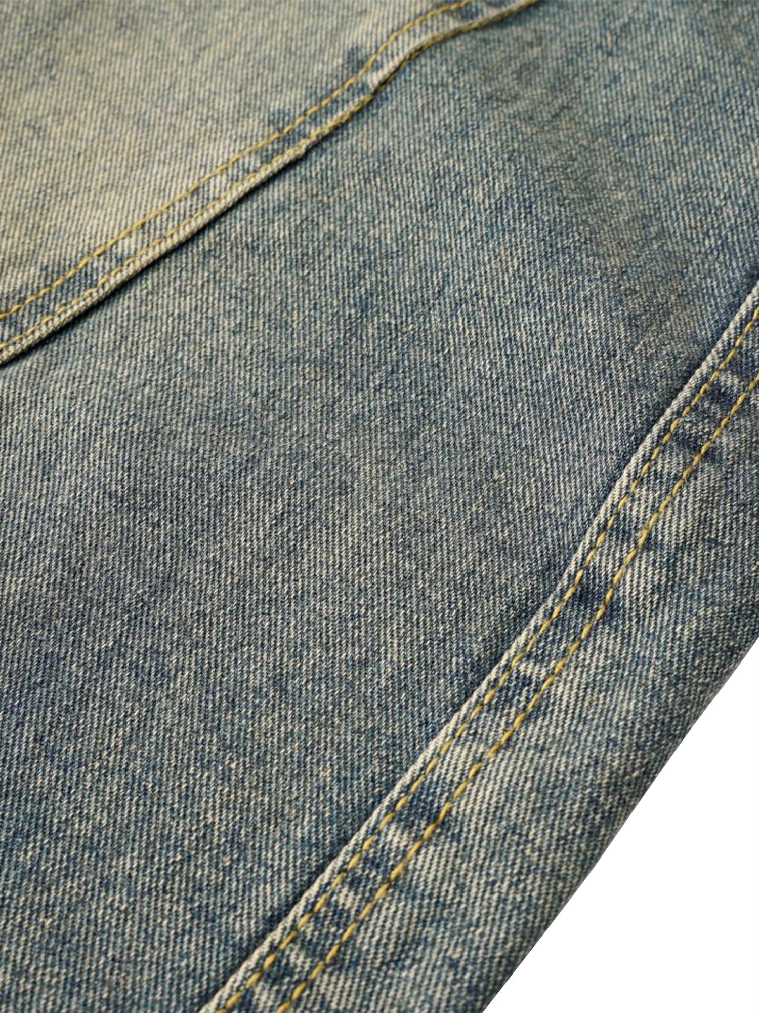 Washed Distressed Split Drawstring Barrel Jeans - Goatlv