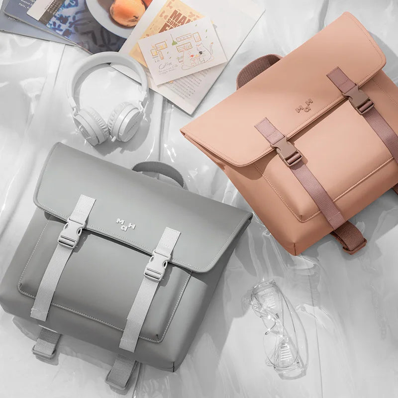 PU Leather Solid Color Lightweight Backpack for Women Trendha