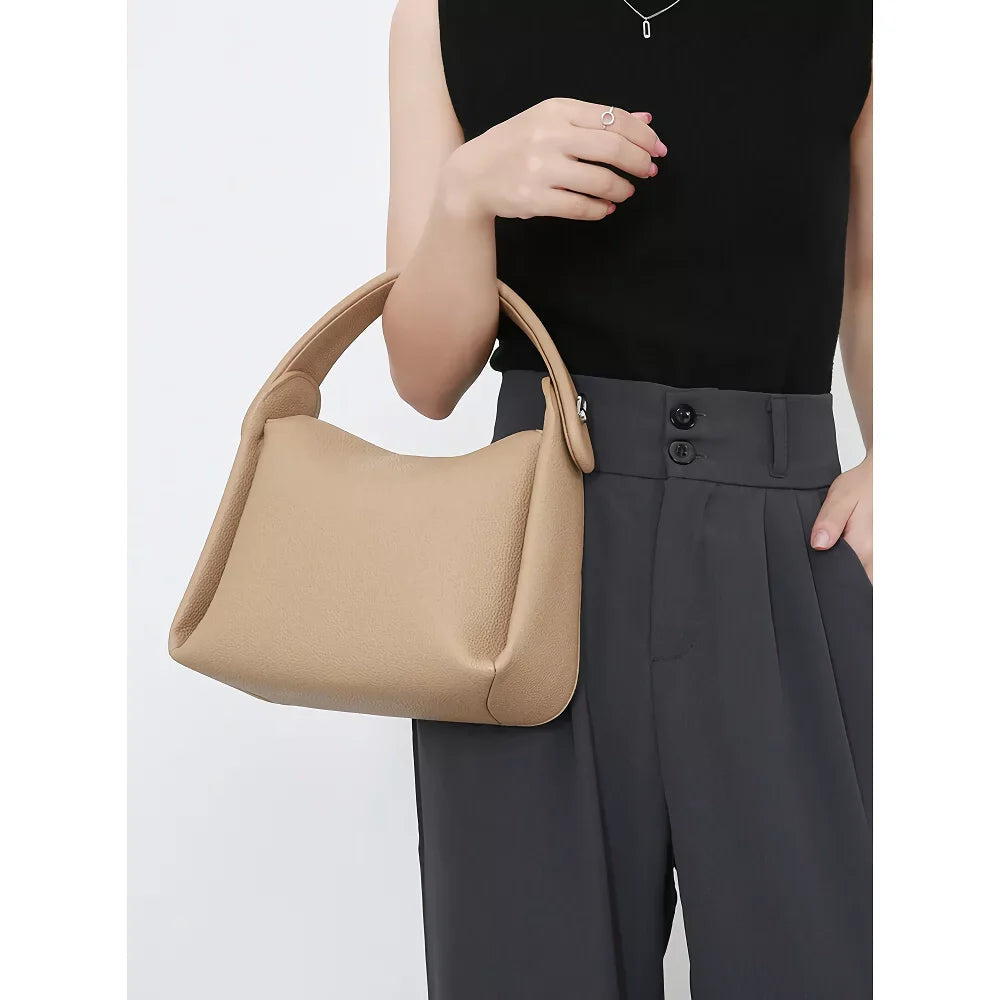 Soft Split Leather Travel Tote Trendha