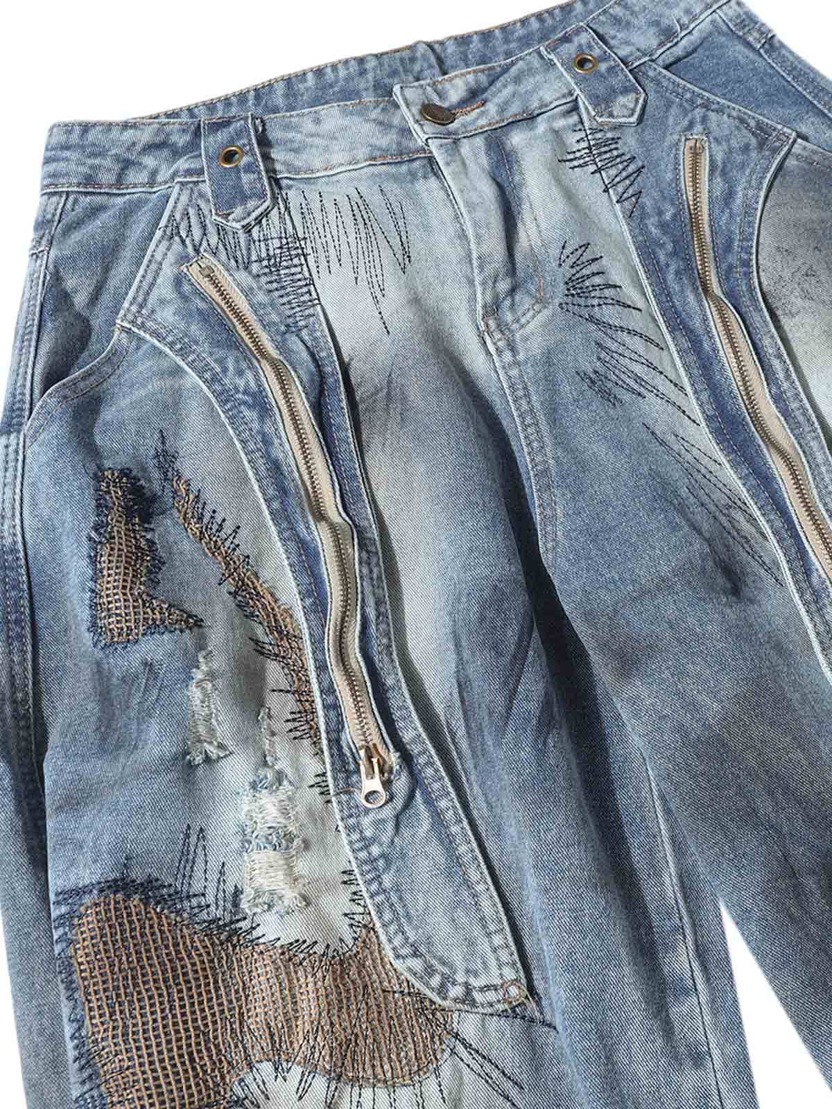 RO Style Washed Barrel Jeans - Goatlv
