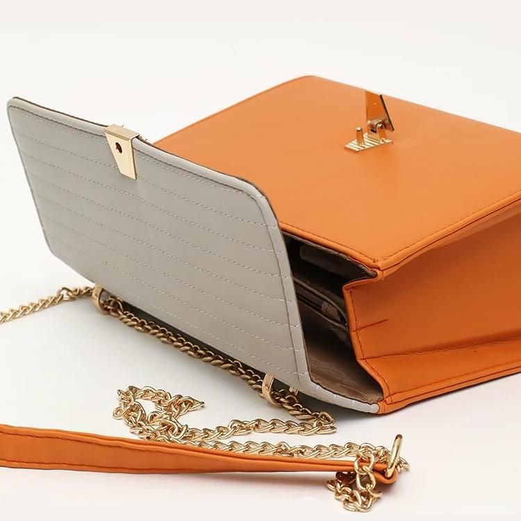 Color Block Quilted Vegan Leather Fashion Shoulder Bag Trendha