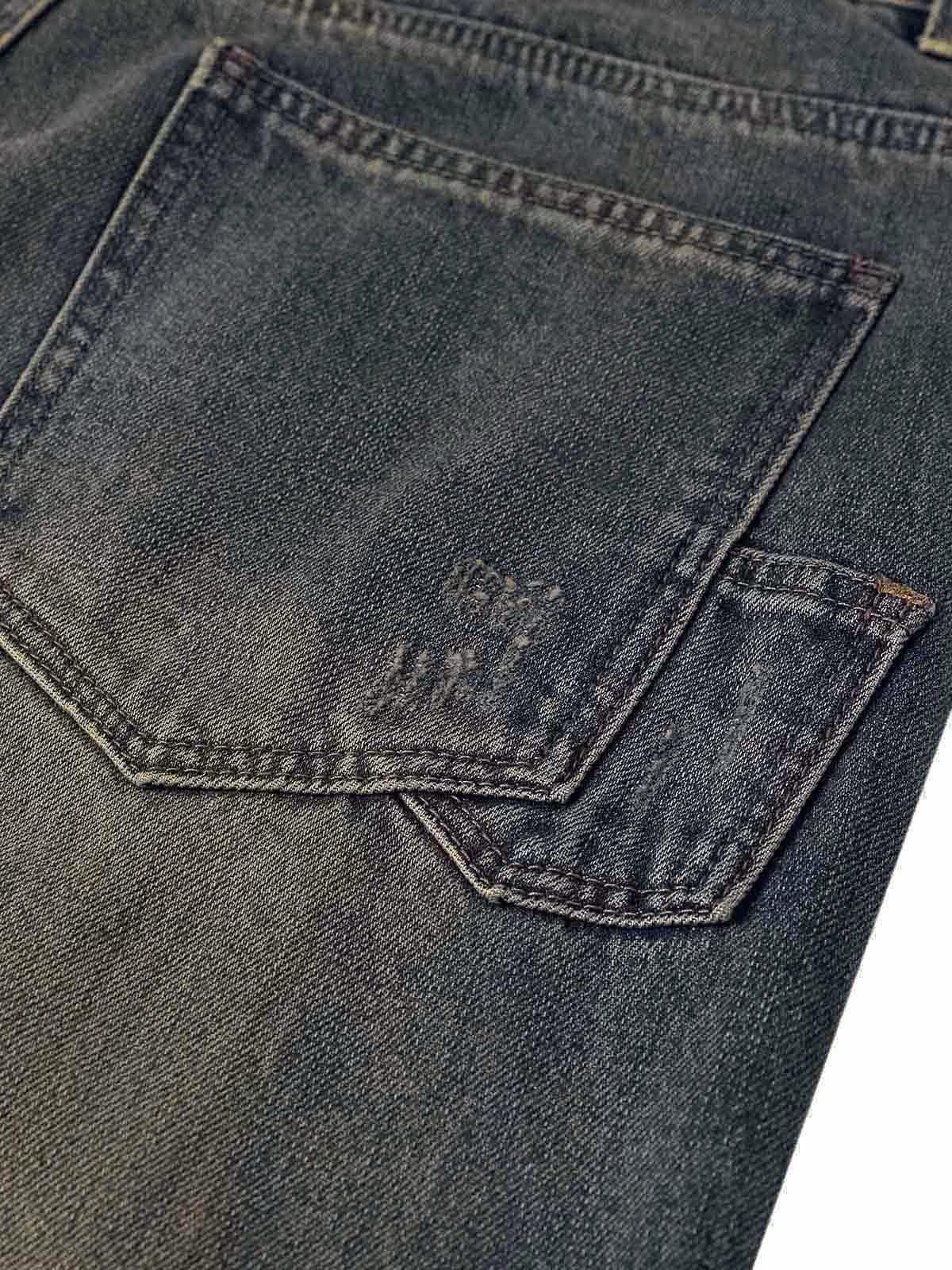Washed Dirty-Dye Straight Jeans - 2352 - Goatlv