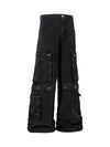 Grommet Design Multi-Pocket Cargo Jeans - Goatlv