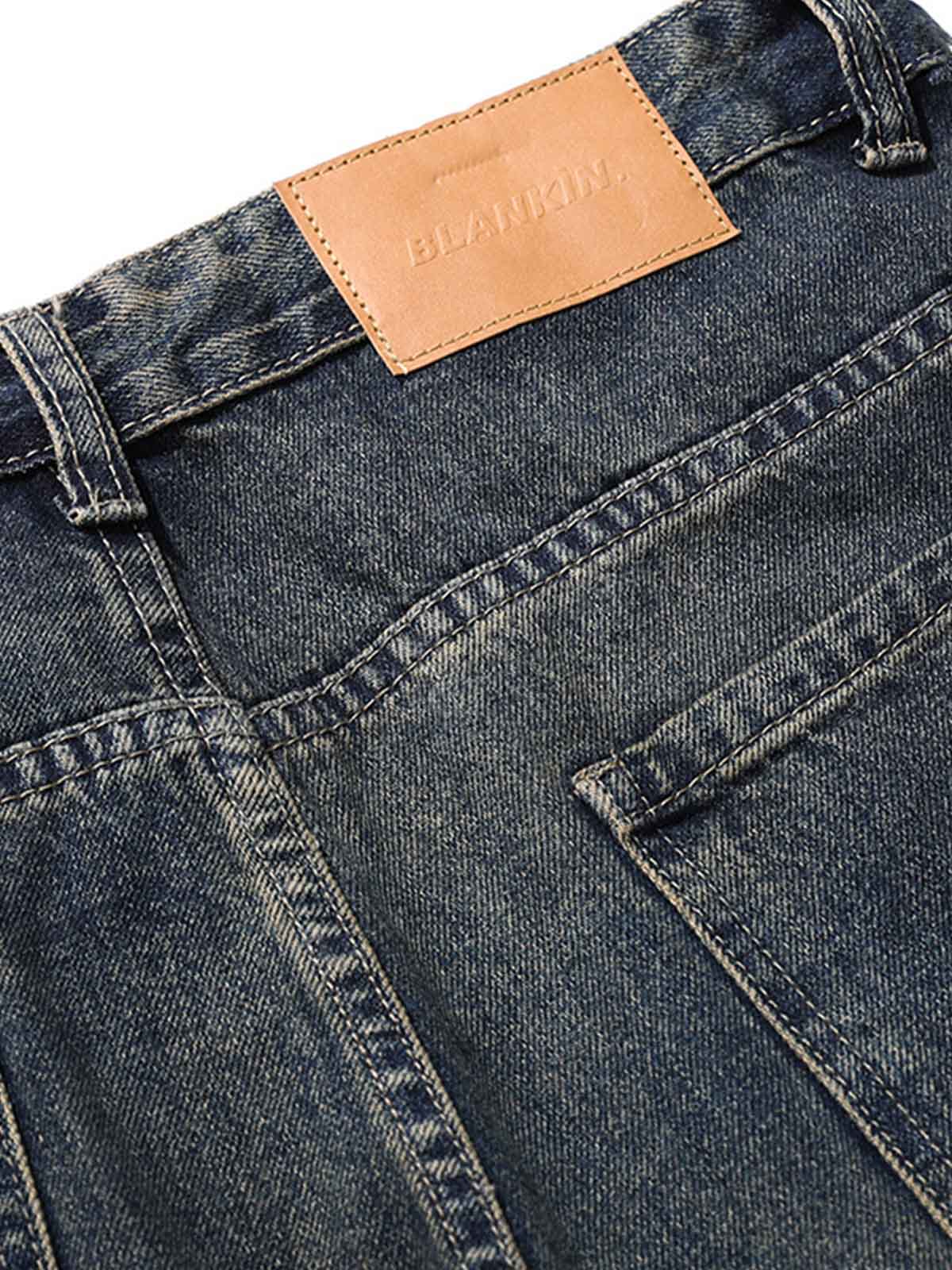 Washed Multi-Pocket Baggy Barrel Cargo Jeans - Goatlv