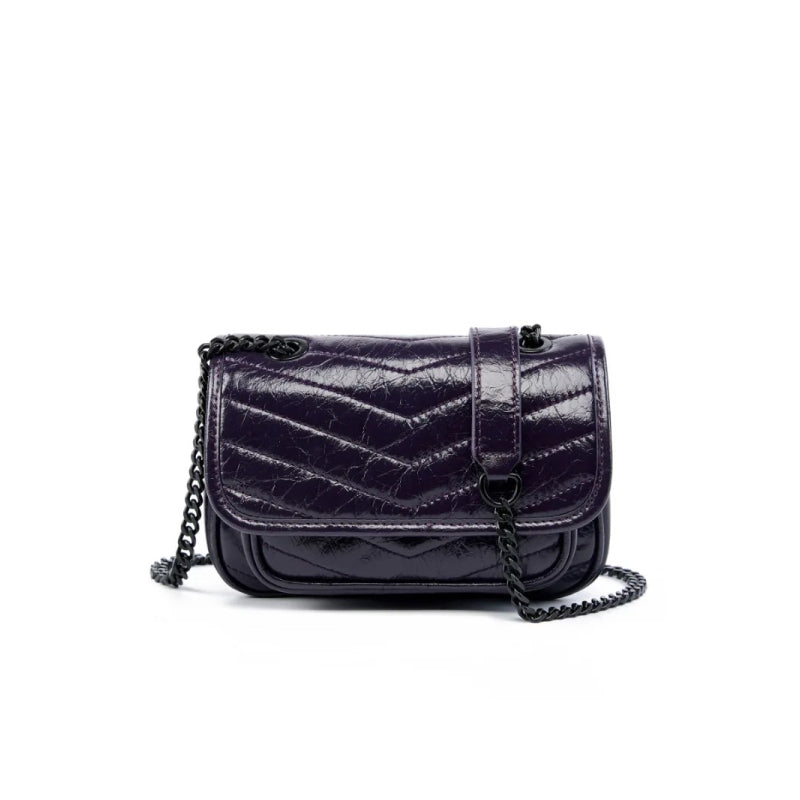 Genuine Leather Small Square Shoulder Bag Trendha