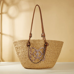 Striped Shoulder Beach Straw Bag Trendha