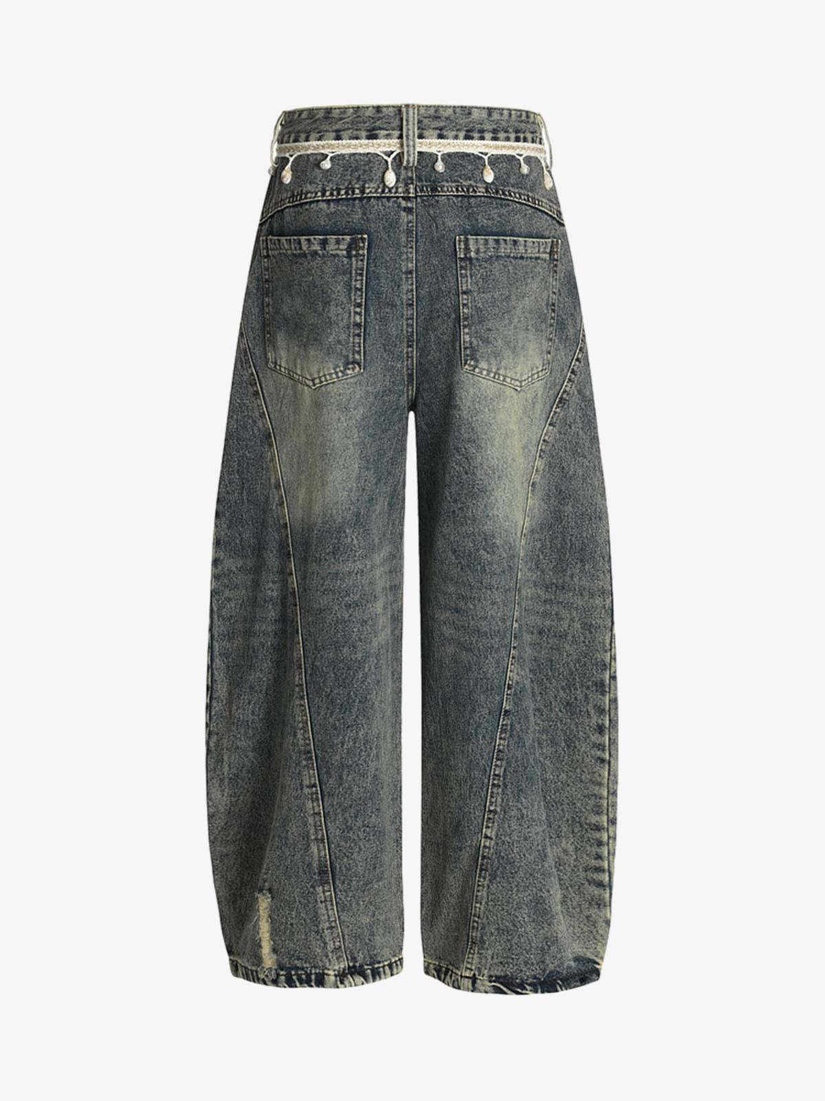Vintage Washed Ripped Scimitar Jeans - Goatlv