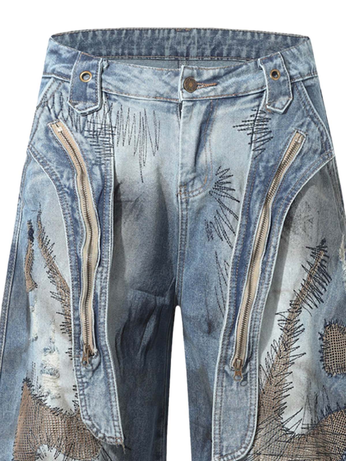 RO Style Washed Barrel Jeans - Goatlv