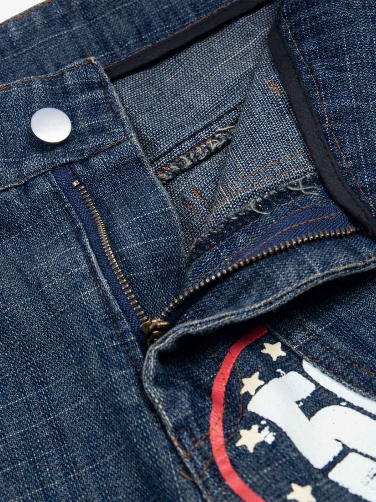 Letter Print Cargo Multi-pocket Jeans - Goatlv