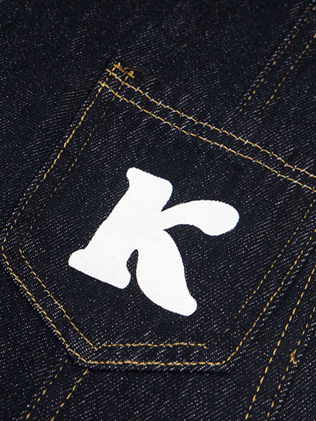 Fun Letter Pocket Barrel Jeans - Goatlv