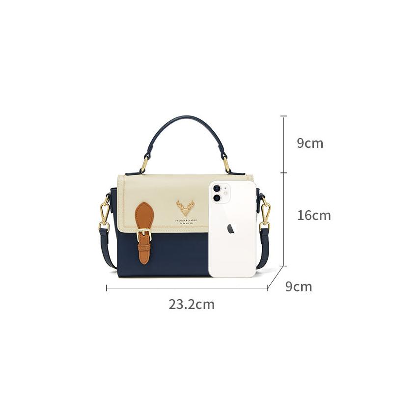 Elegant Women's Split Leather Flap Shoulder Bag Trendha