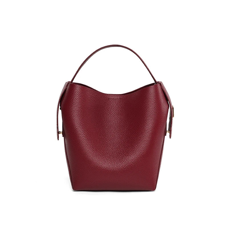 Genuine Leather Women’s Bucket Shoulder & Crossbody Bag Trendha