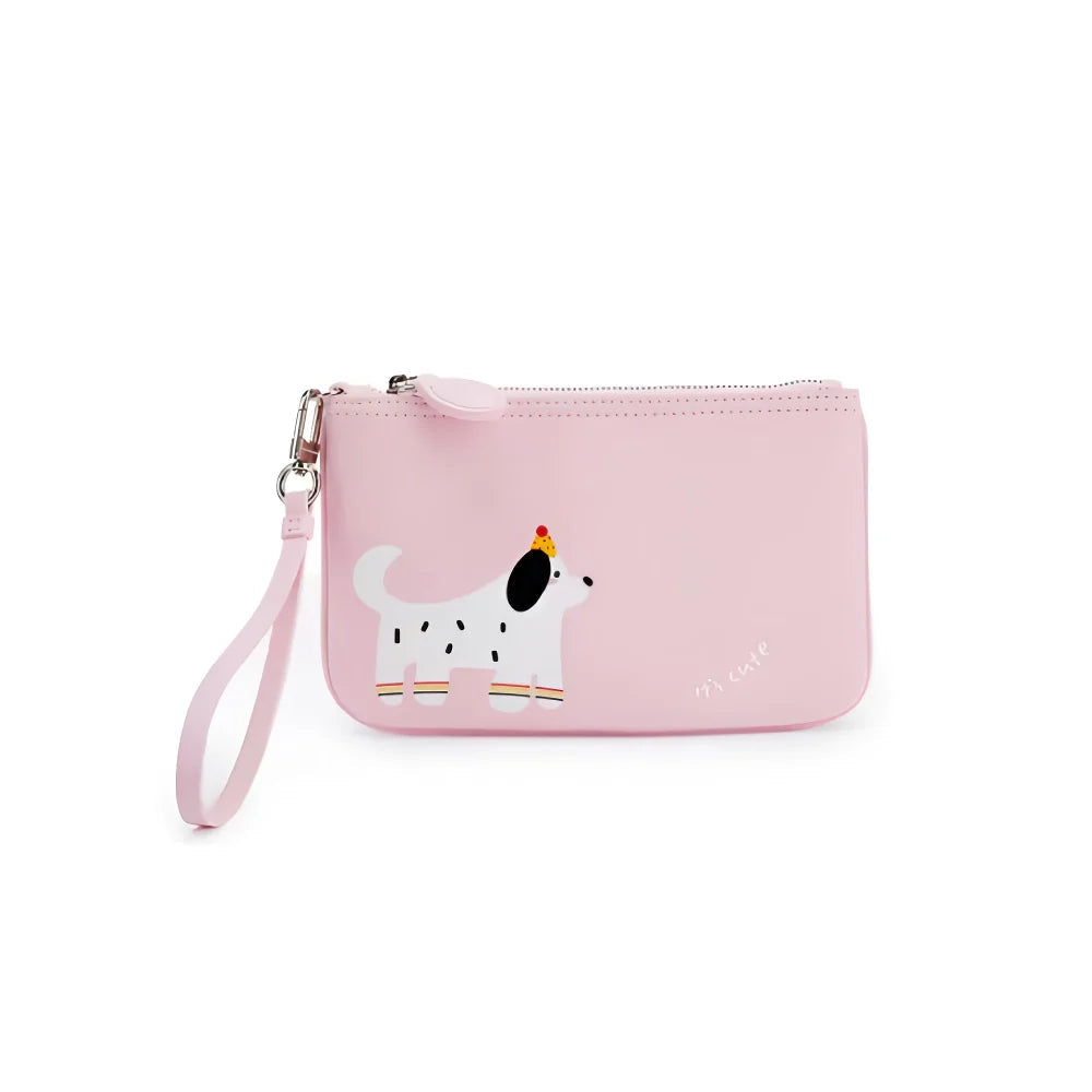 Co-Branded Split Leather Clutch Bag Trendha