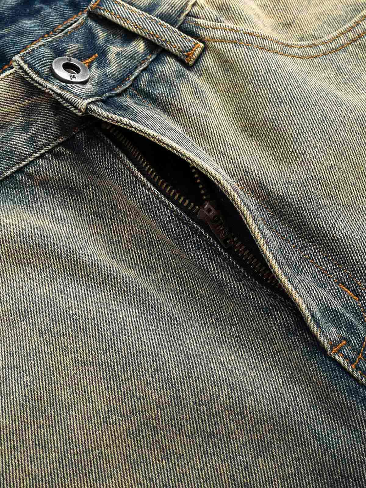 Deconstructed Ankle Loop Straight Jeans - Goatlv