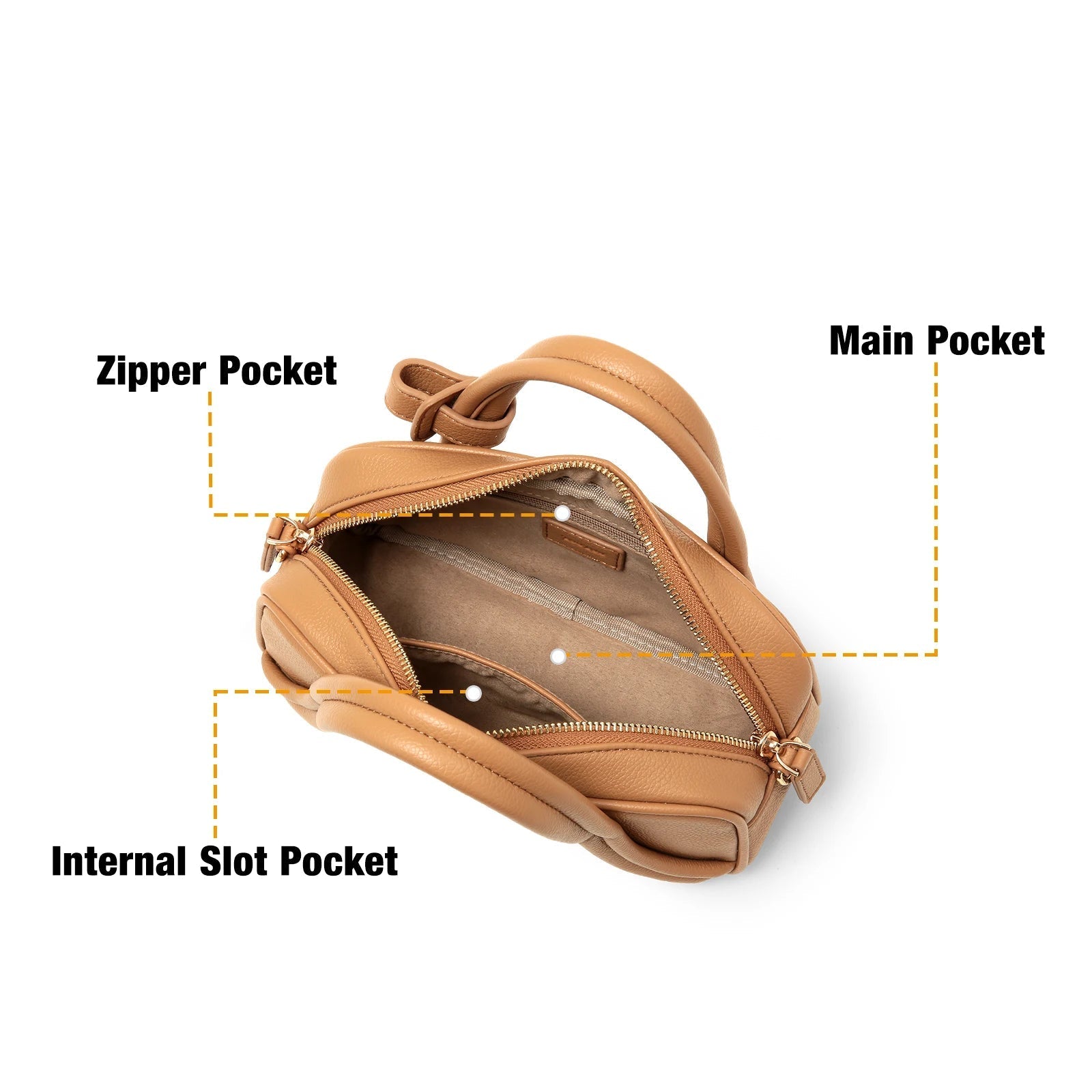 Mini Bowling Bag with Litchi Pendant Trendha