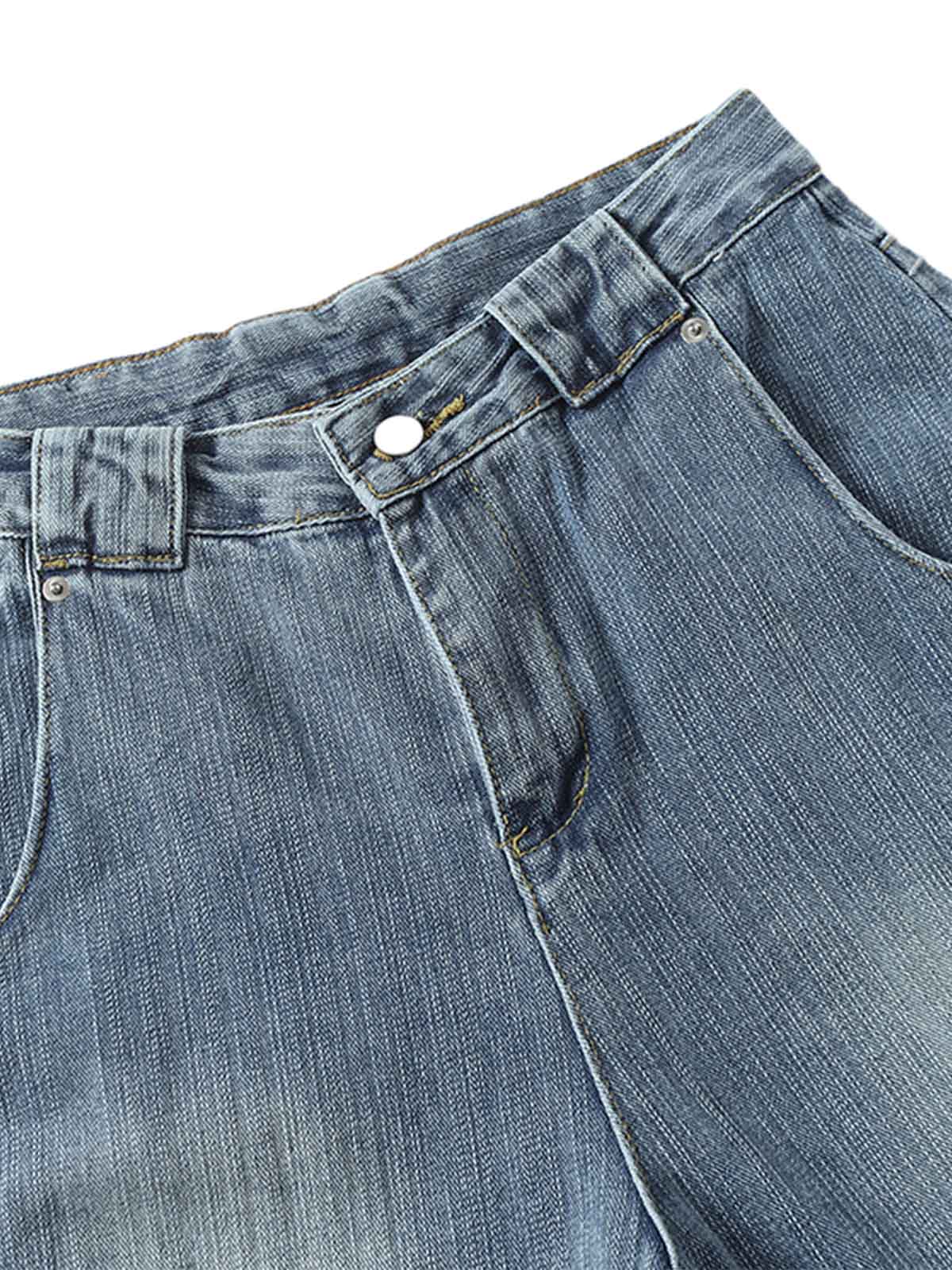 Retro Cleanfit Washed Baggy Jeans - Goatlv
