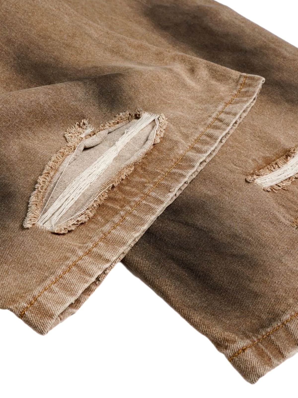 Street Ripped Dirty Dye Jeans - Goatlv