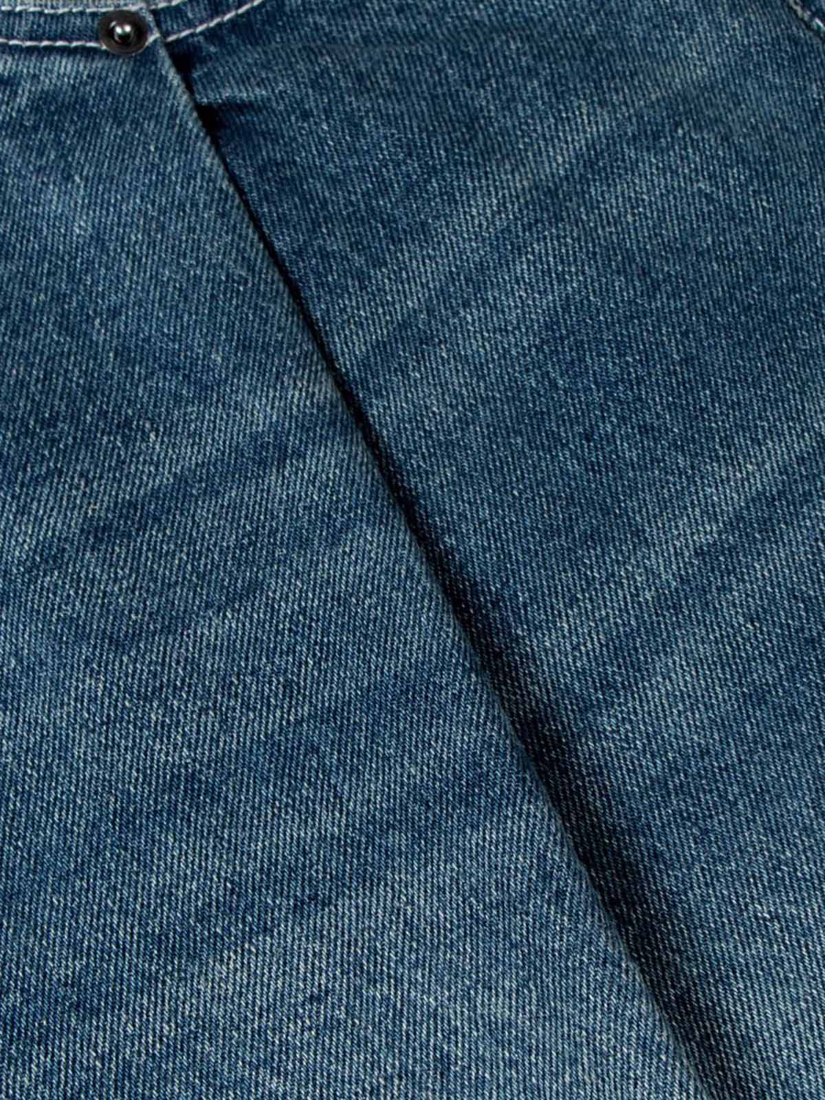 Washed Distressed Double Pleat Jeans - Goatlv