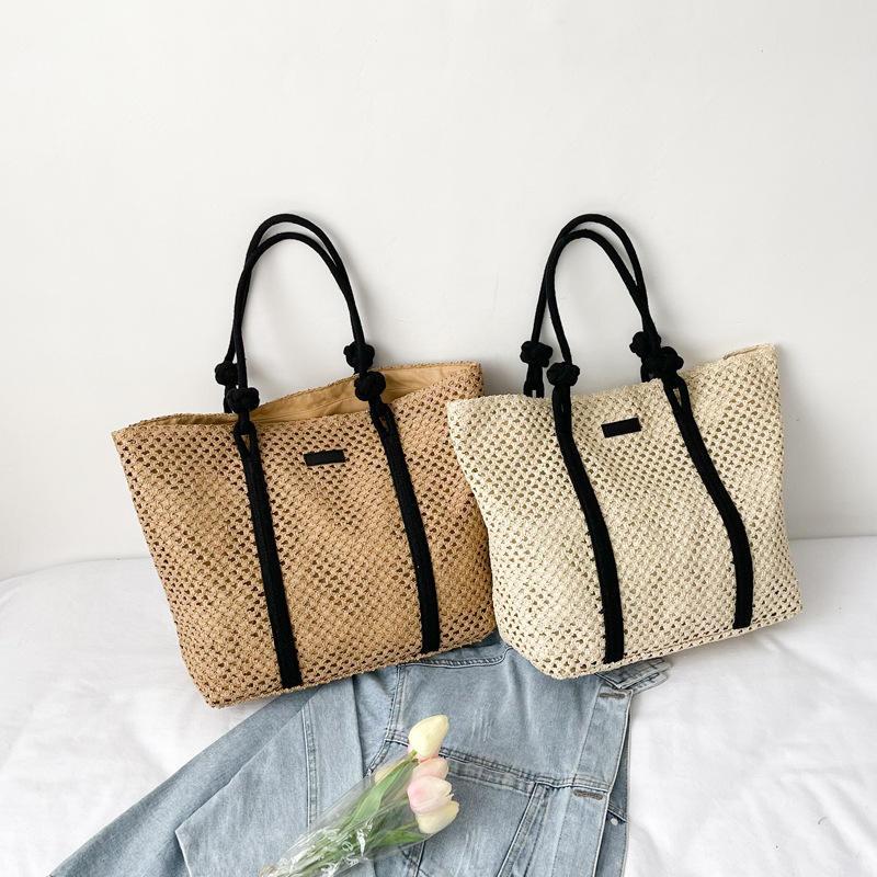 Casual Large Capacity Straw Beach Tote Nyzzle
