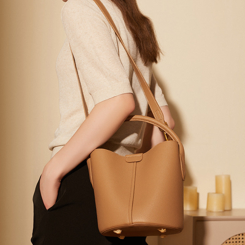 Leather Bucket Bag for Women Trendha