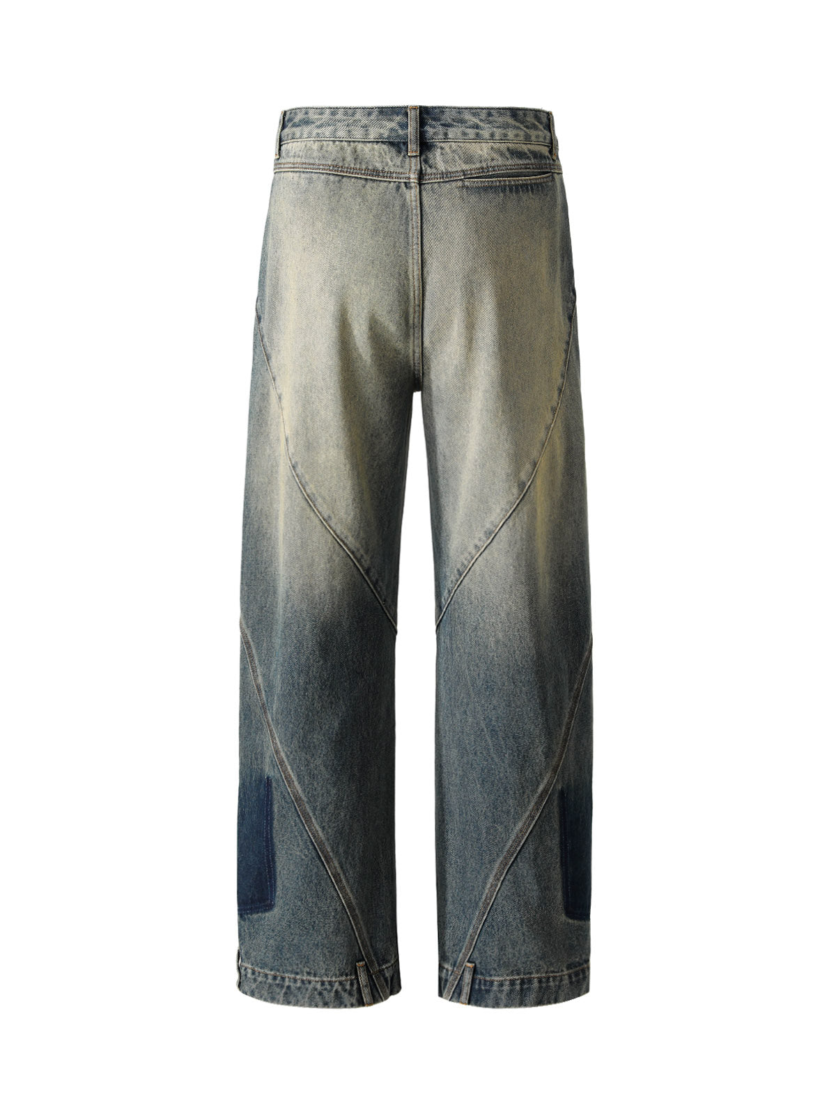 Deconstructed Ankle Loop Straight Jeans - Goatlv