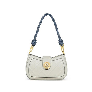 Handcrafted Genuine Leather Woven Crossbody Messenger Bag for Women Trendha