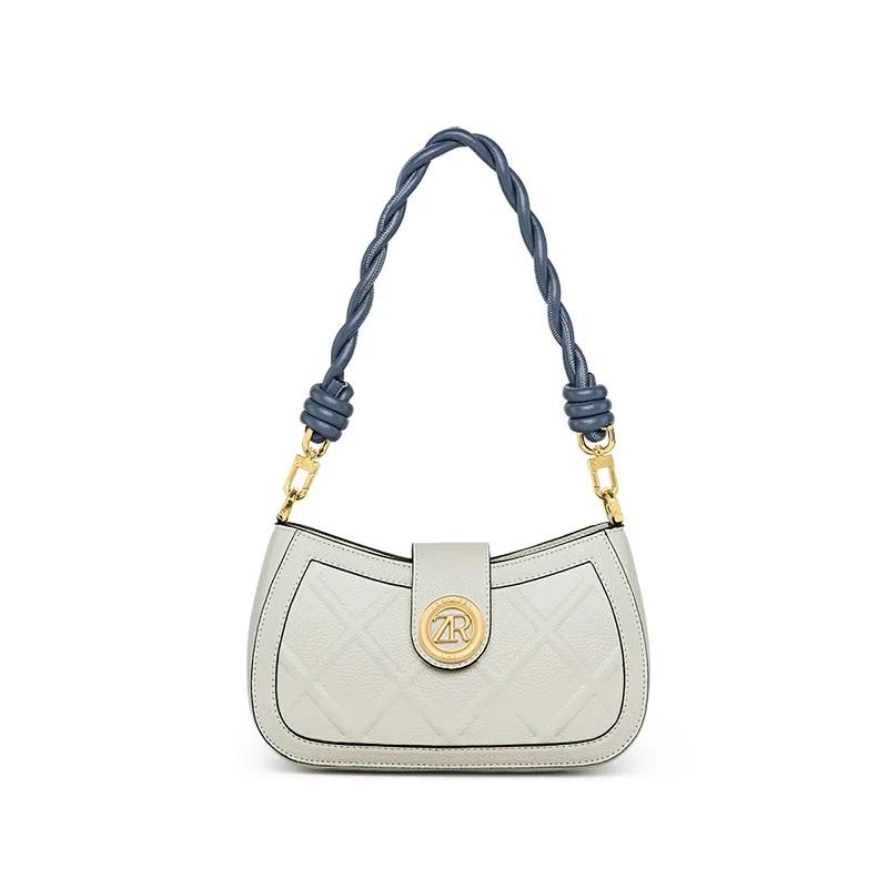 Handcrafted Genuine Leather Woven Crossbody Messenger Bag for Women Trendha