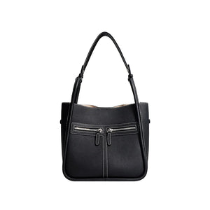 Genuine Leather Bucket Bag - Versatile Women's Shoulder & Handheld Tote Trendha