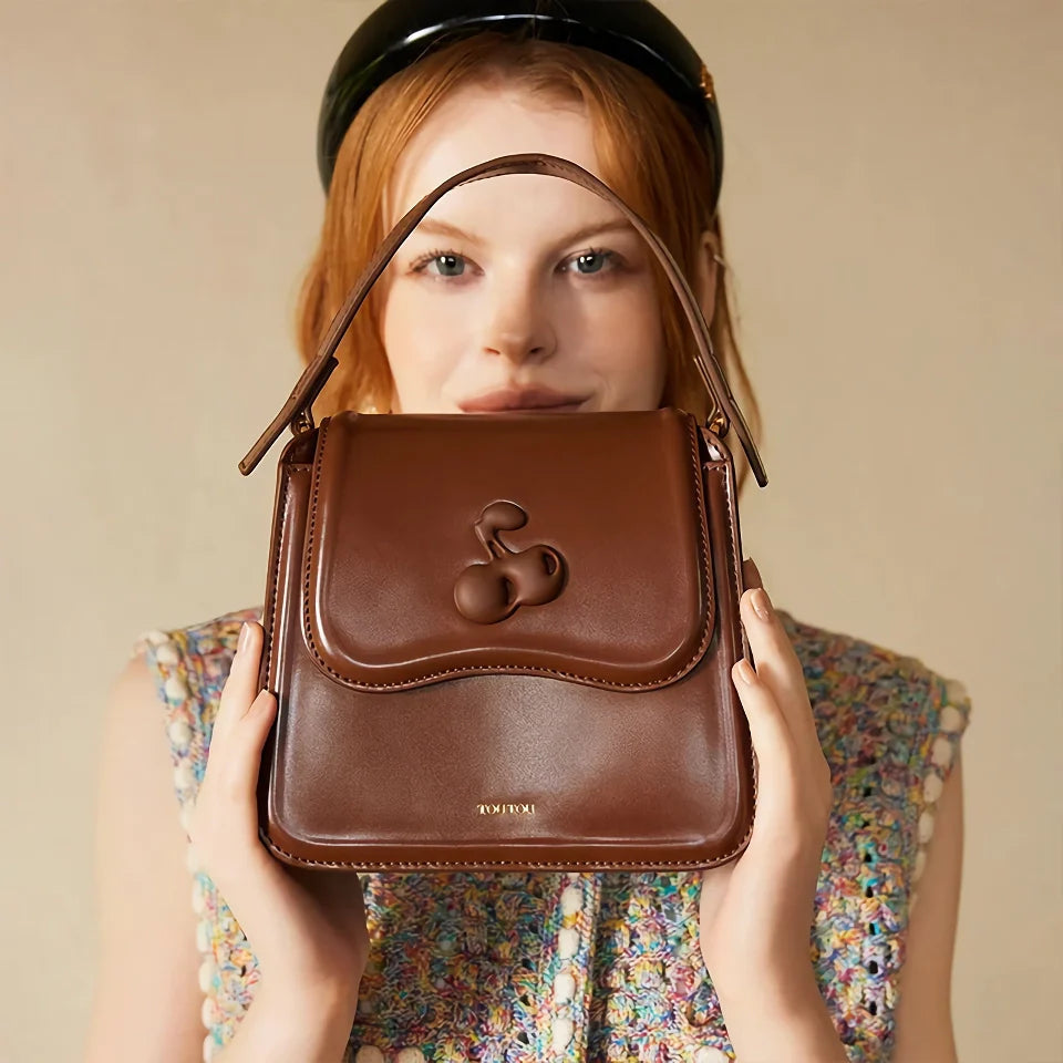 Elegant PU Leather Handbag with Long Shoulder Strap Trendha