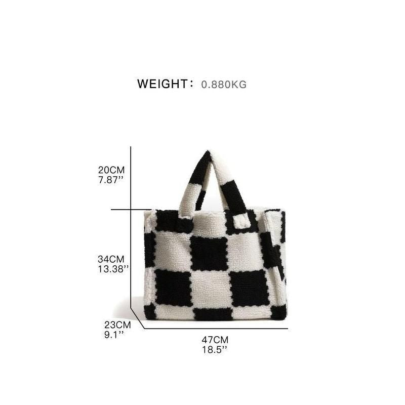 Soft, Spacious Faux Fur Tote Bag Trendha