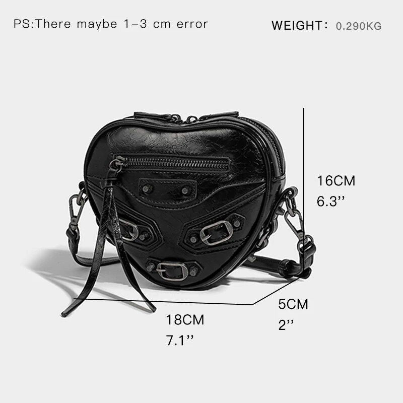 Elegant Heart Small Tote Handbag Trendha