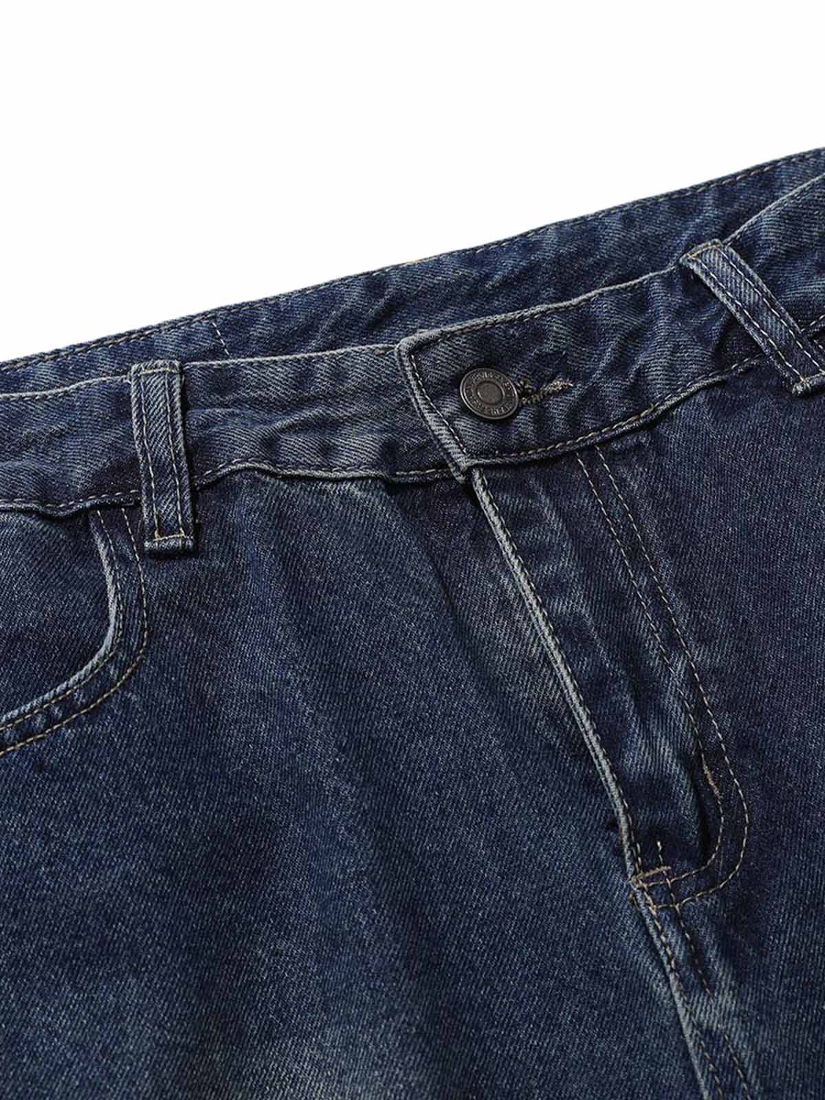 Heavy Washed Workwear Baggy Barrel Jeans - 2337 - Goatlv