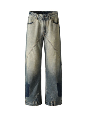 Deconstructed Ankle Loop Straight Jeans - Goatlv