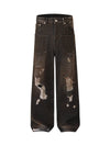 Goatlv Washed Ripped Baggy Jeans - Goatlv