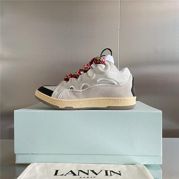 Premium Women Leather Curb Sneaker white Luxury Snickers