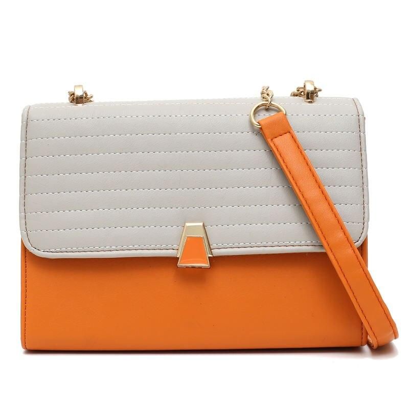 Color Block Quilted Vegan Leather Fashion Shoulder Bag Trendha