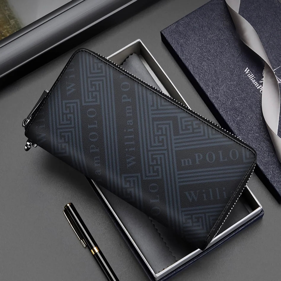 Men's Luxury Genuine Leather Long Wallet - Business Casual Clutch Bag & Card Holder Trendha