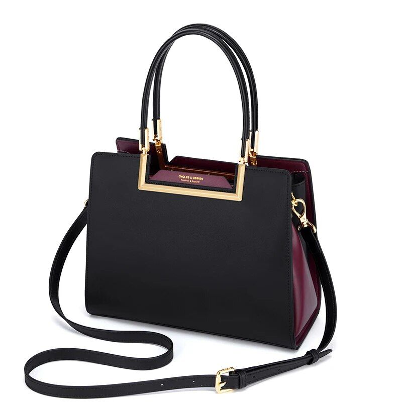 Elegant Large Capacity Leather Tote Bag Trendha