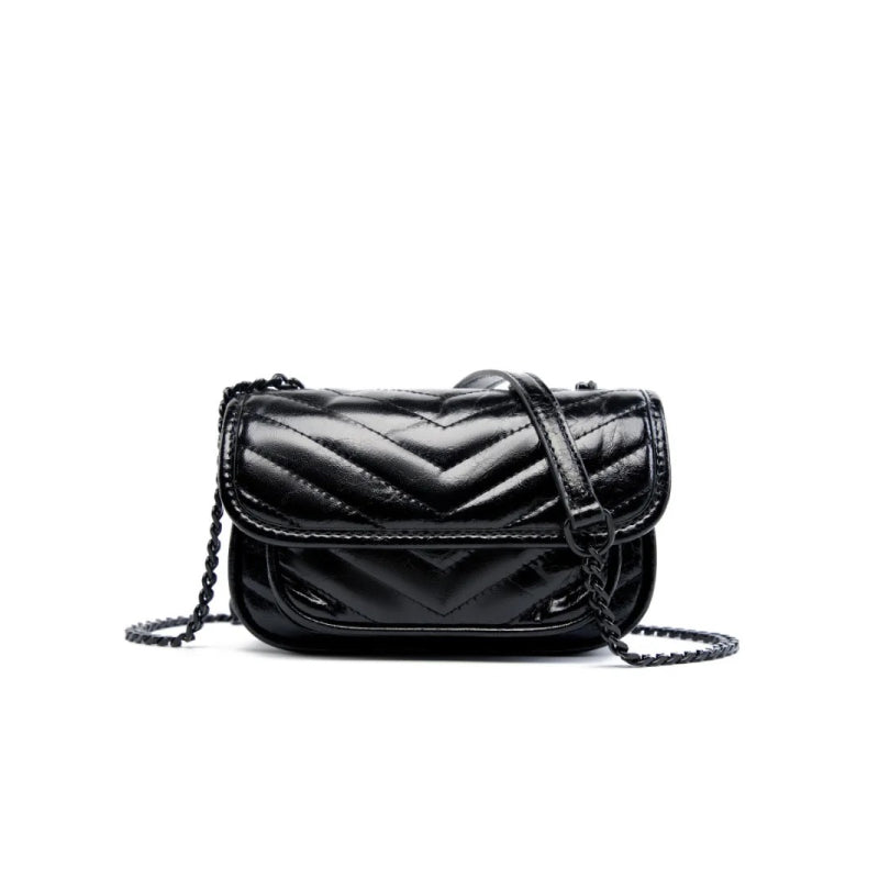 Genuine Leather Small Square Shoulder Bag Trendha