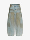 Street Deconstructed Spray Painted Machete Jeans - Goatlv