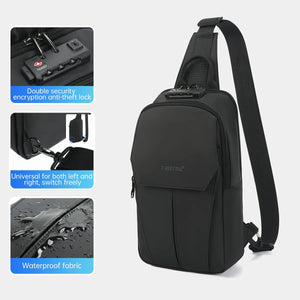 Men's Waterproof Crossbody Sling Bag with Lifetime Zipper for 9.7-inch iPad Trendha