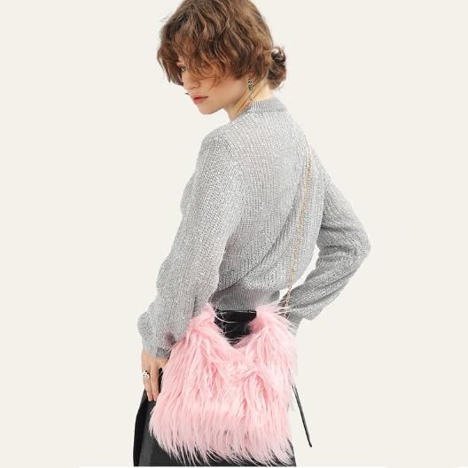 Plush Faux Fur Bucket Bag Trendha