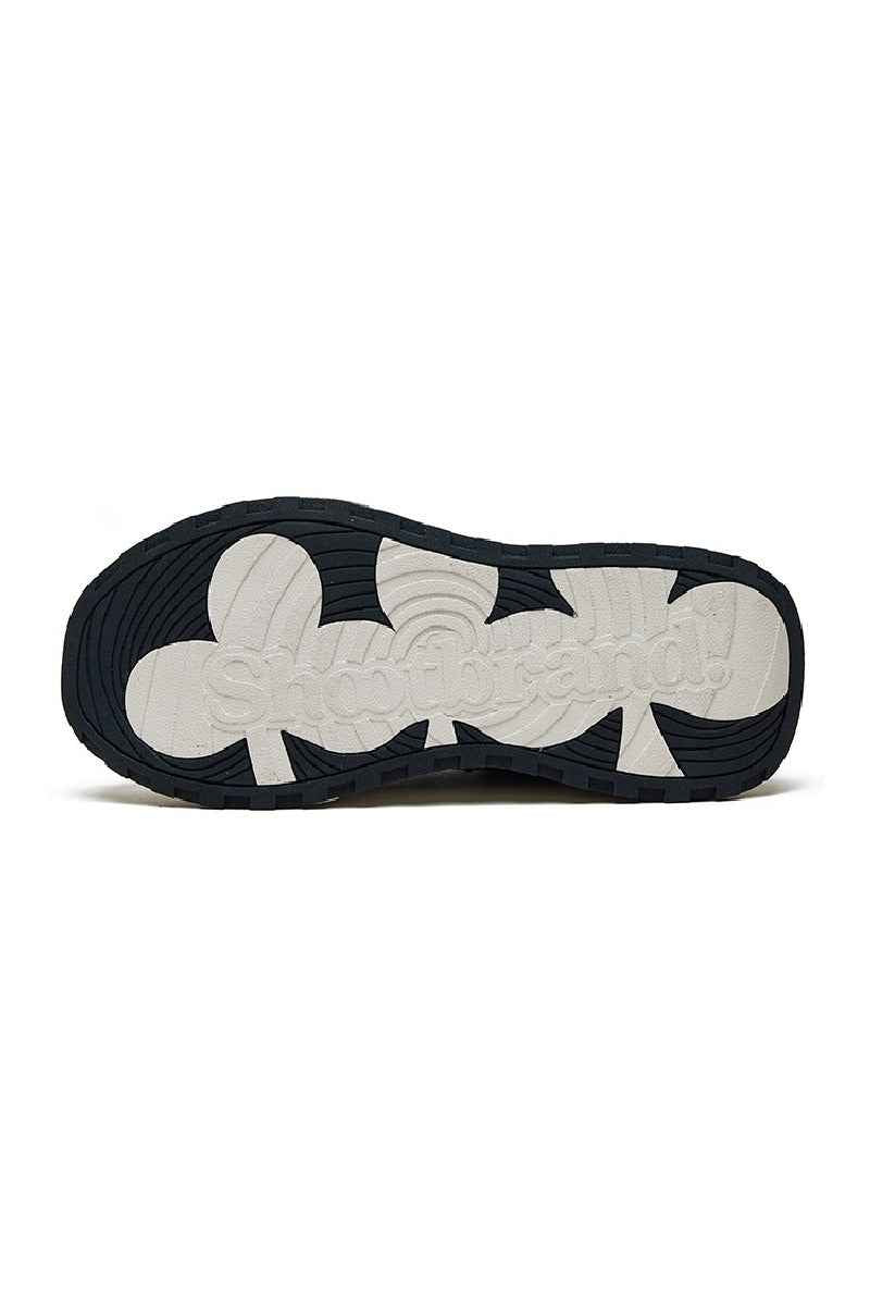 Pattern Platform Sneakers Black White