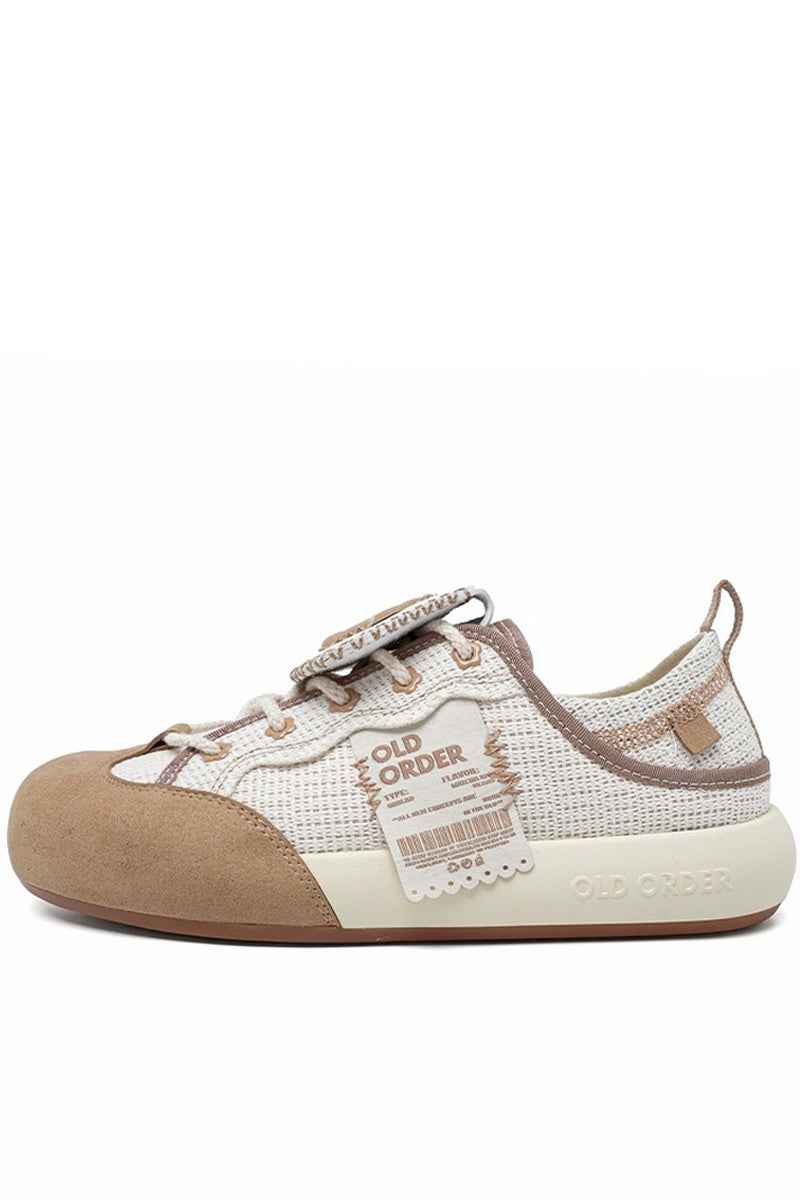 Tag Canvas Sneakers Beige