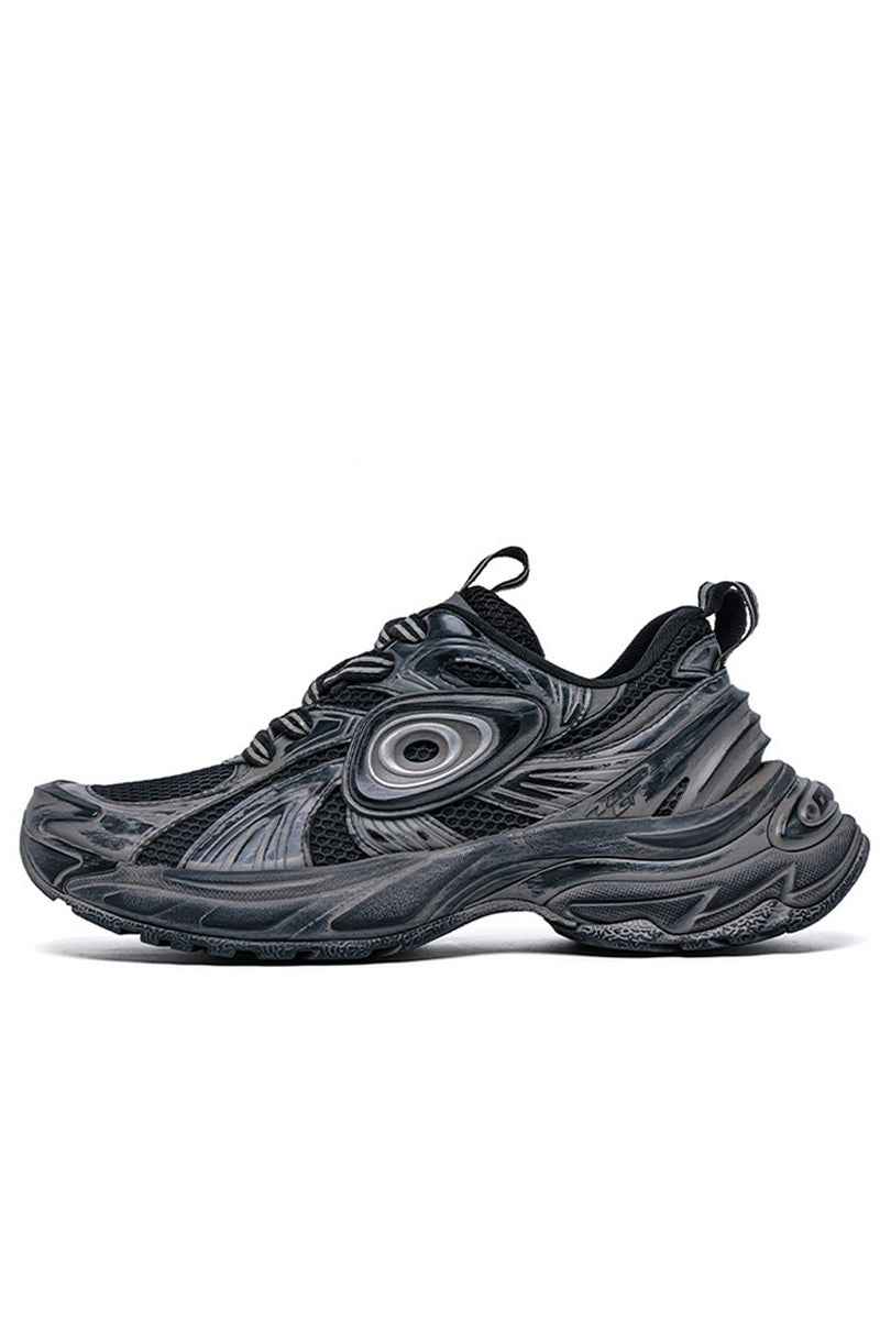 Chunky Running Sneakers Triple Black