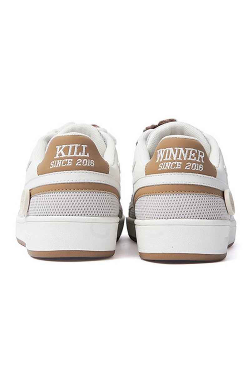 White Mesh Sneakers with Crochet Laces
