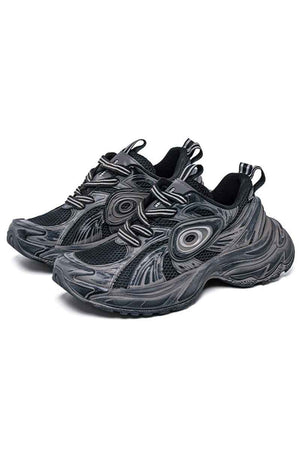 Chunky Running Sneakers Triple Black